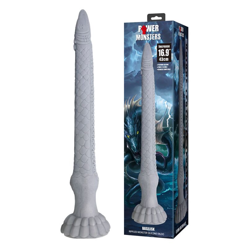 Power Monsters - Godemichet en Silicone Basilisk Fantasy 43 Cm Ø 5 Cm