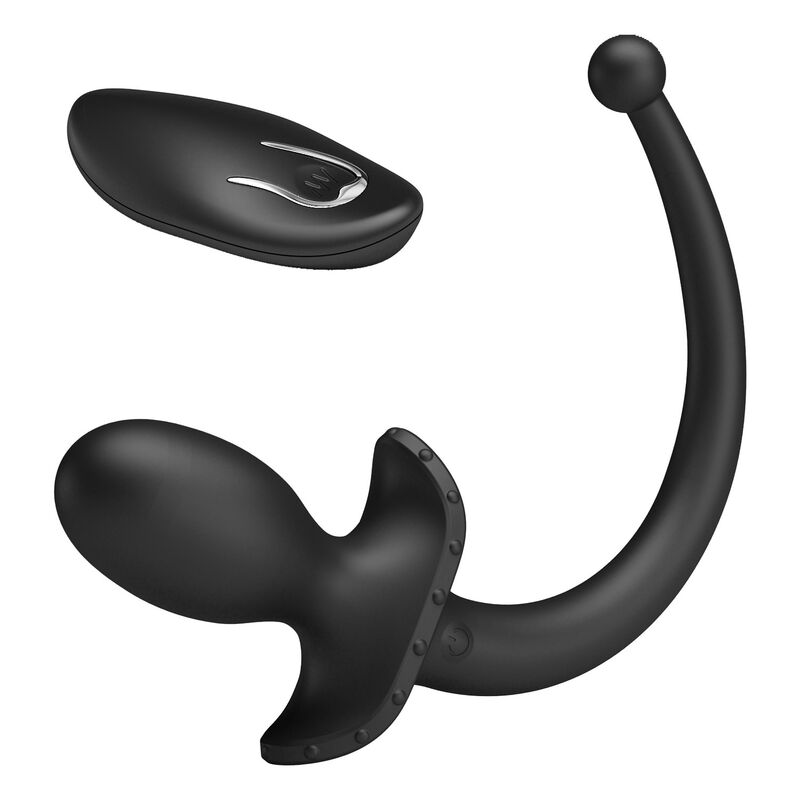 Mr Play - Vibrateur Anal et Périnéumien Noir avec Télécommande sans Fil