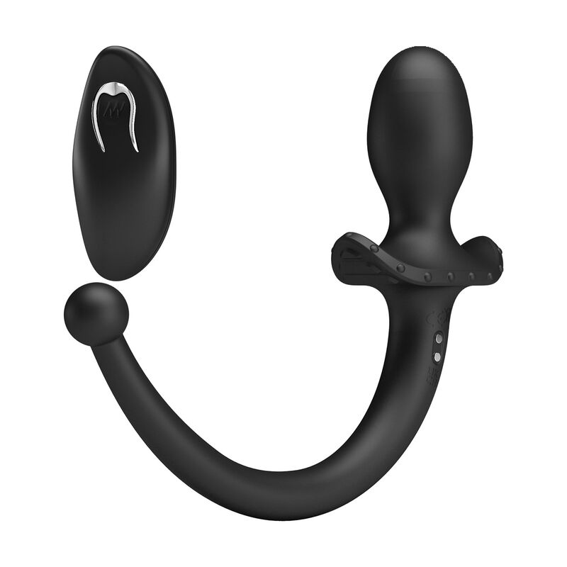 Mr Play - Vibrateur Anal et Périnéumien Noir avec Télécommande sans Fil