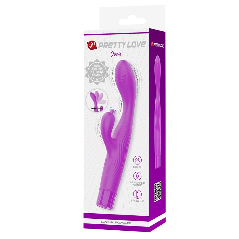 Pretty Love - Jene Vibrateur à Double Stimulation Point G et Clitorial Violet