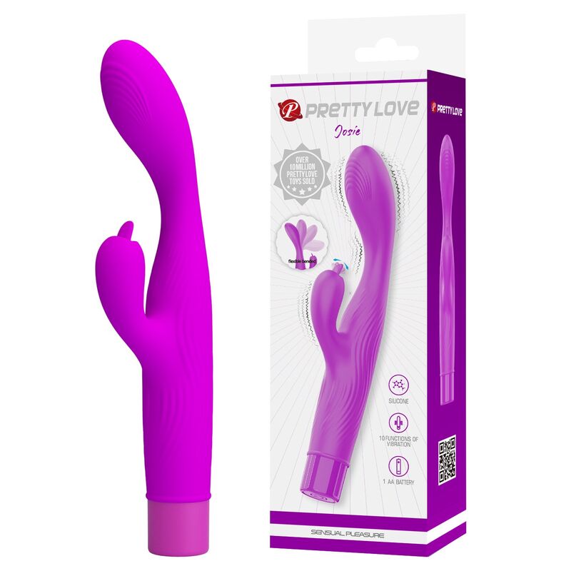 Pretty Love - Jene Vibrateur à Double Stimulation Point G et Clitorial Violet