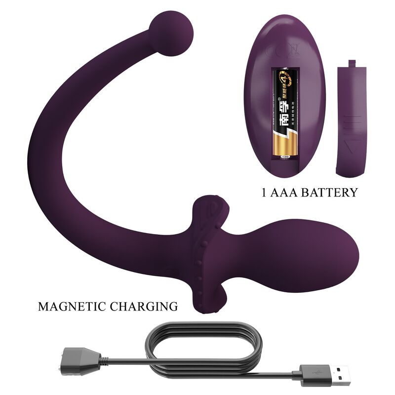 Pretty Love - Lioea Plug Anal Vibrant avec Queue 12 Fonctions Télécommande Violette