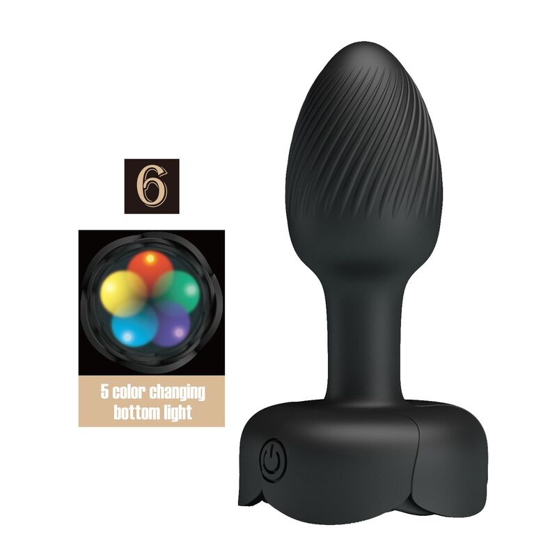 Pretty Love - Plug Anal Vibrant Rechargeable 10 Modes Noir