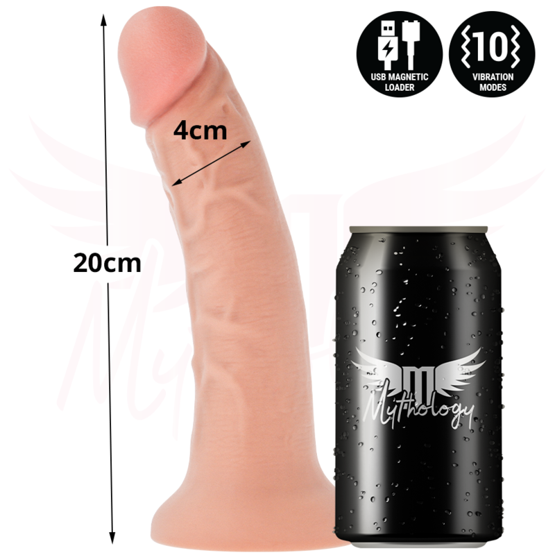 Mythology - Asher Original Dildo M - Vibrateur + Télécommande avec Technologie sans Fil Watchme