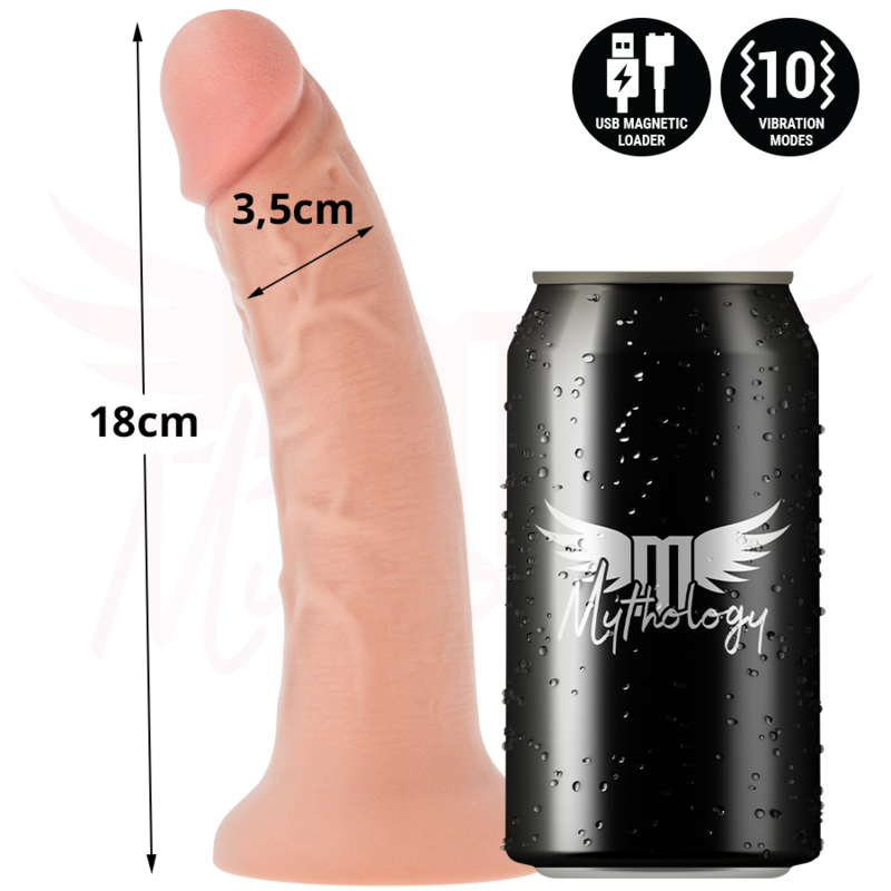 Mythology - Asher Original Dildo S - Vibromasseur + Télécommande avec Technologie sans Fil Watchme