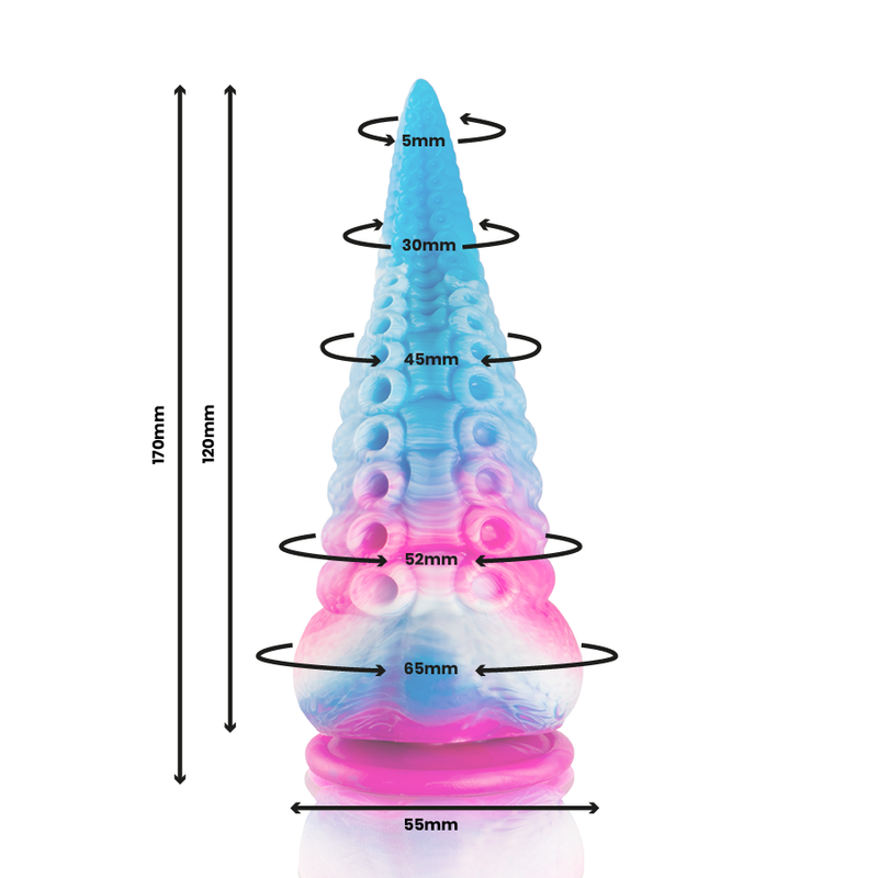 Epic - Phorcys Godemichet à Tentacules Bleus Petite Taille