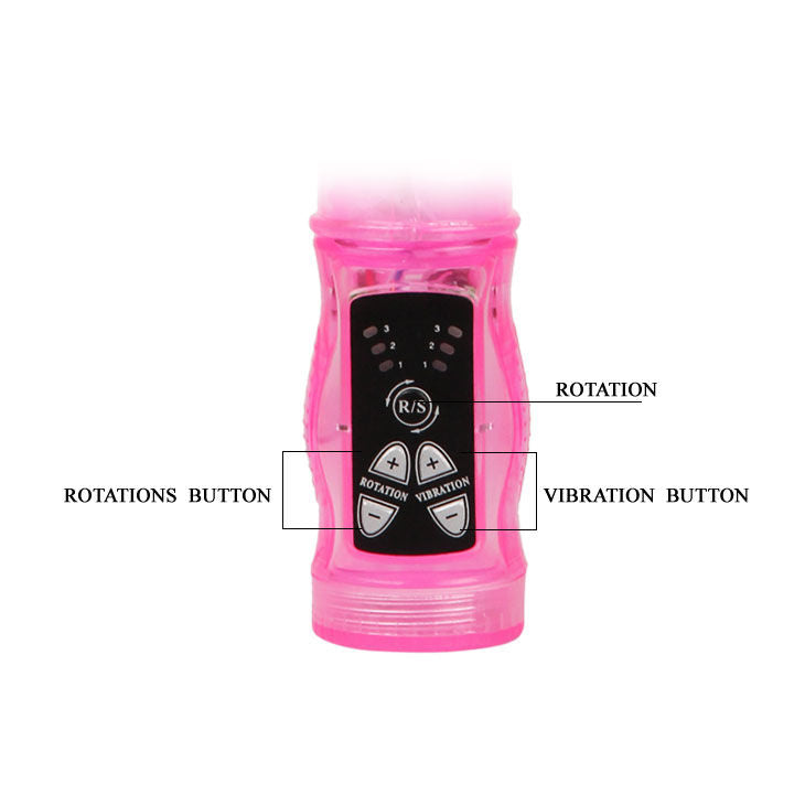 Baile - Mini Rotateur Lapin Rose avec Superstimulateur