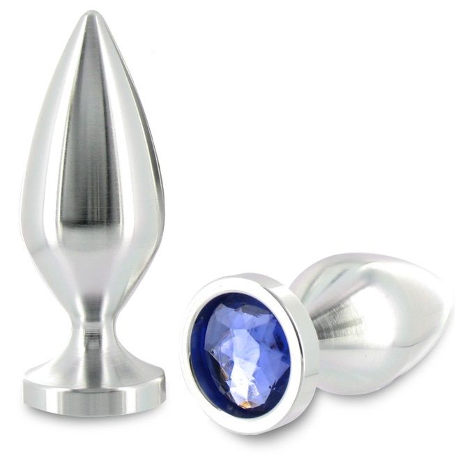 Metal Hard - Plug Anal Aliminum Cristal Couleur Moyen 8.89CM