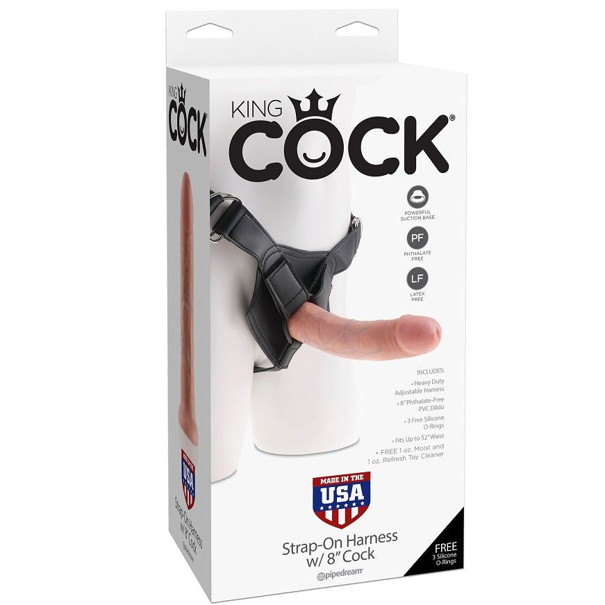 King Cock Harnais avec Pénis Naturel Réaliste 20,3 Cm