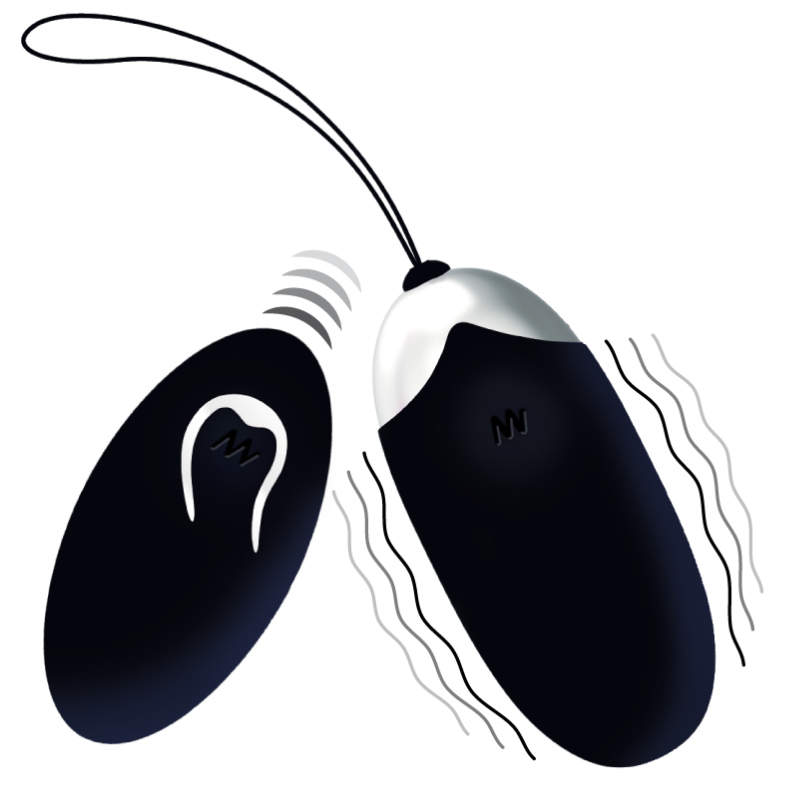Intense - Oeuf Vibrant Flippy Ii avec Télécommande Noir