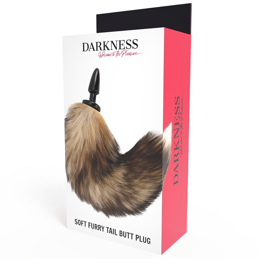 Darkness - Queue Naturelle avec Plug Anal en Silicone 10 Cm