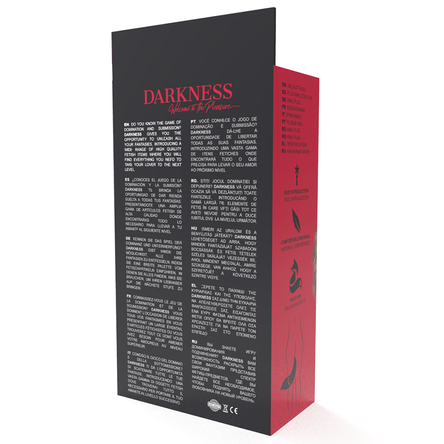 Darkness - Queue Naturelle avec Plug Anal en Silicone 10 Cm