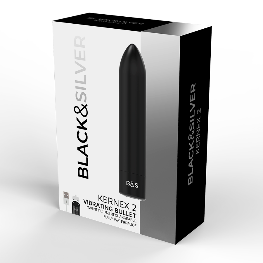 Black&silver - Balle Magnétique Vibrante Noire Kernex 2