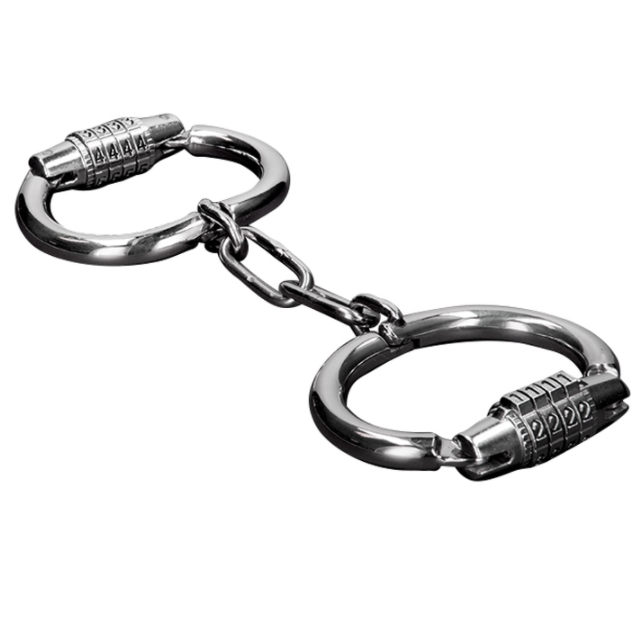Metal Hard - Menottes Dures en Métal avec Serrure Combinaison