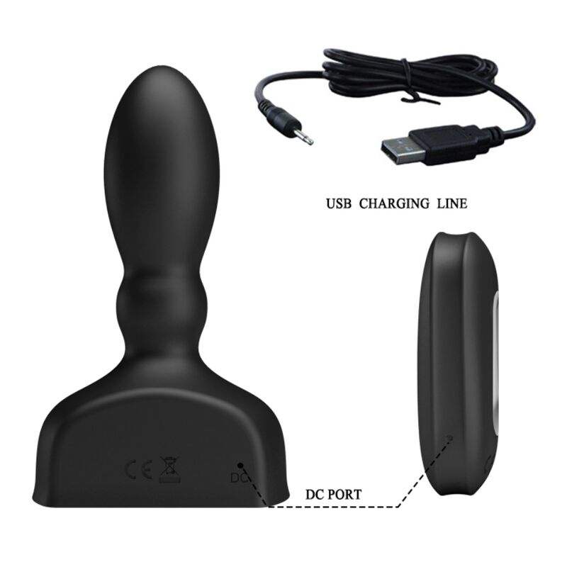 Mr Play - Télécommande de Plug Anal Gonflable Noir