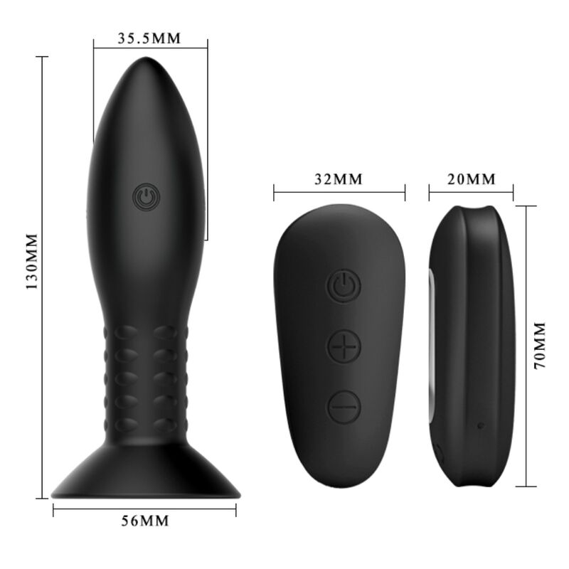 Mr Play - Plug avec Télécommande Billes Tournantes Noires