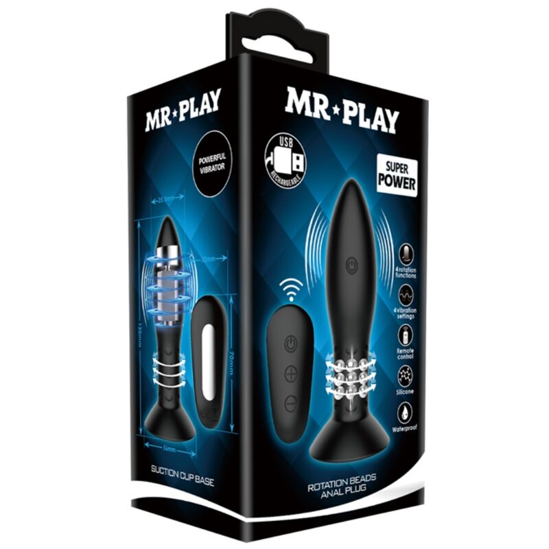 Mr Play - Plug avec Télécommande Billes Tournantes Noires