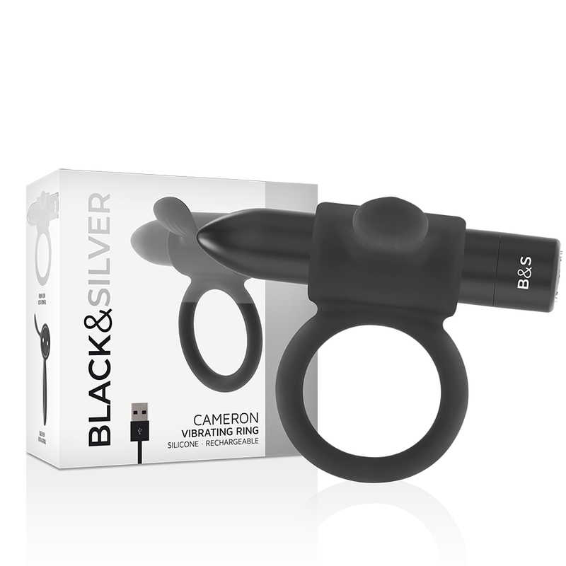 Black&silver - Bague Rechargeable Cameron Noir