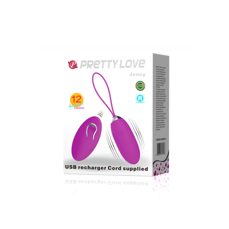 Jenny, œuf vibrant silicone avec télécommande sans fil