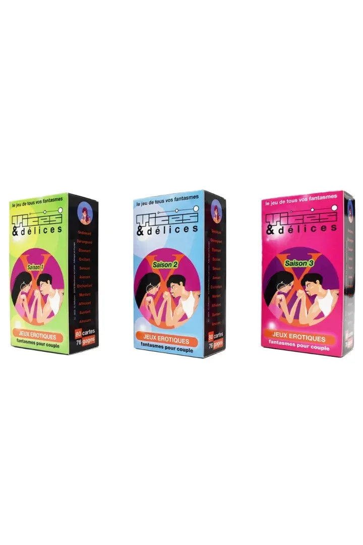 Jeux érotiques pour couples, 3 saisons, 80 cartes de fantasmes et défis sensuels.
