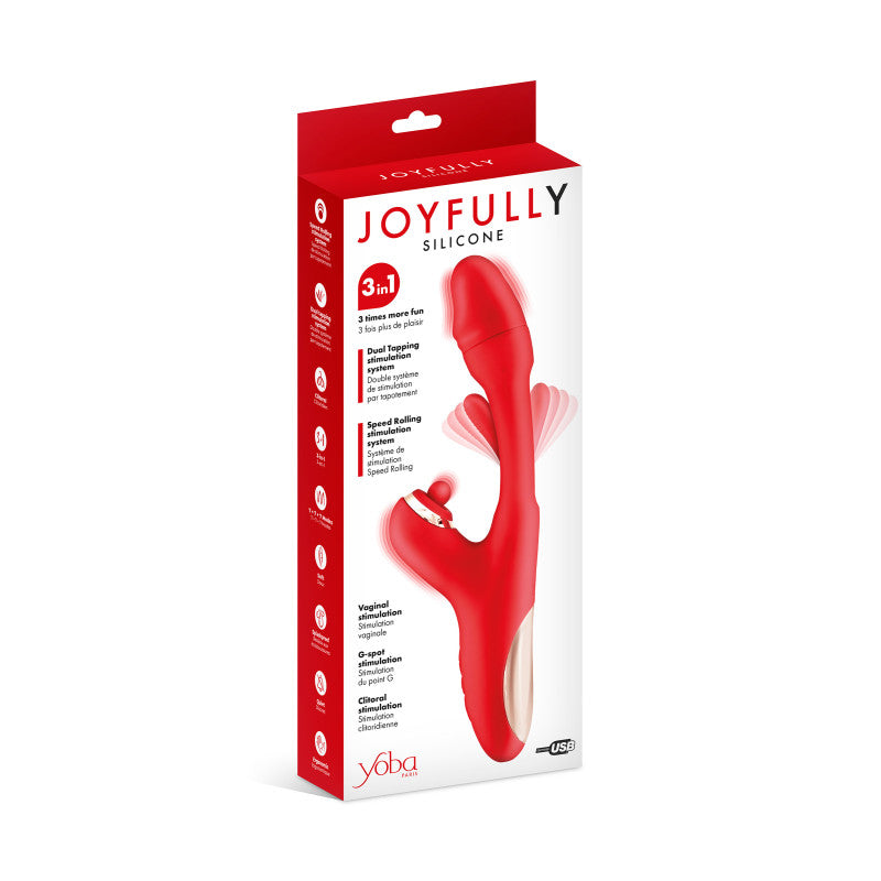 Joyfully Vibromasseur rabbit 3-en-1 avec tapotem