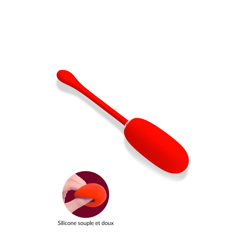 Marina rouge, œuf vibrant silicone super soft