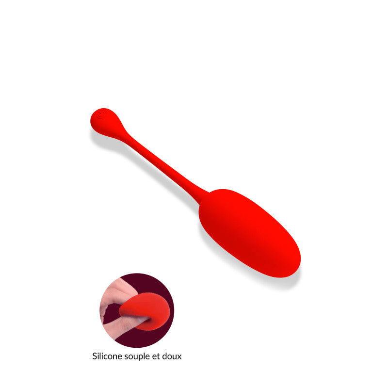 Knucker rouge, œuf vibrant silicone super soft