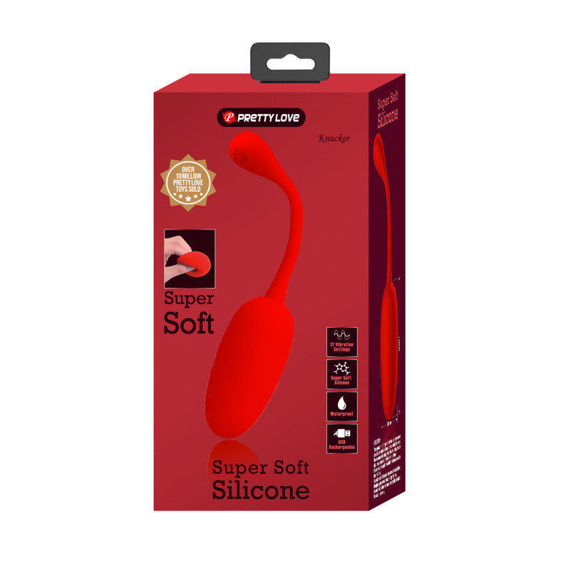 Knucker rouge, œuf vibrant silicone super soft