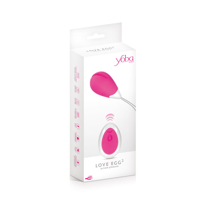 Love Egg 2 rose, œuf vibrant avec télécommande sans fil