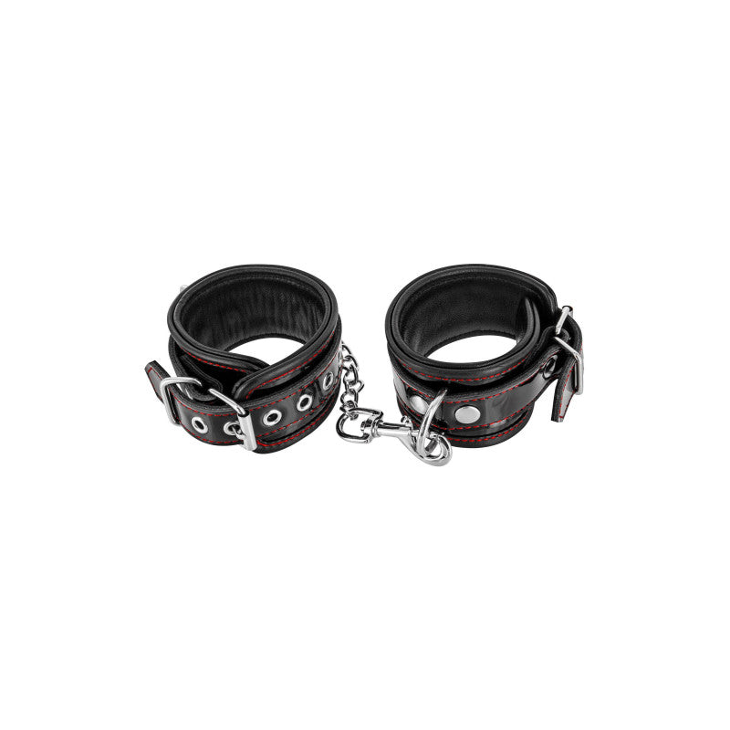 MENOTTES POIGNETS CUIR BOVIN BLK