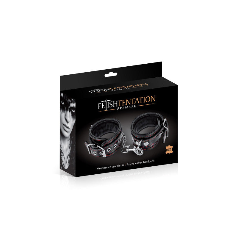 MENOTTES POIGNETS CUIR BOVIN BLK