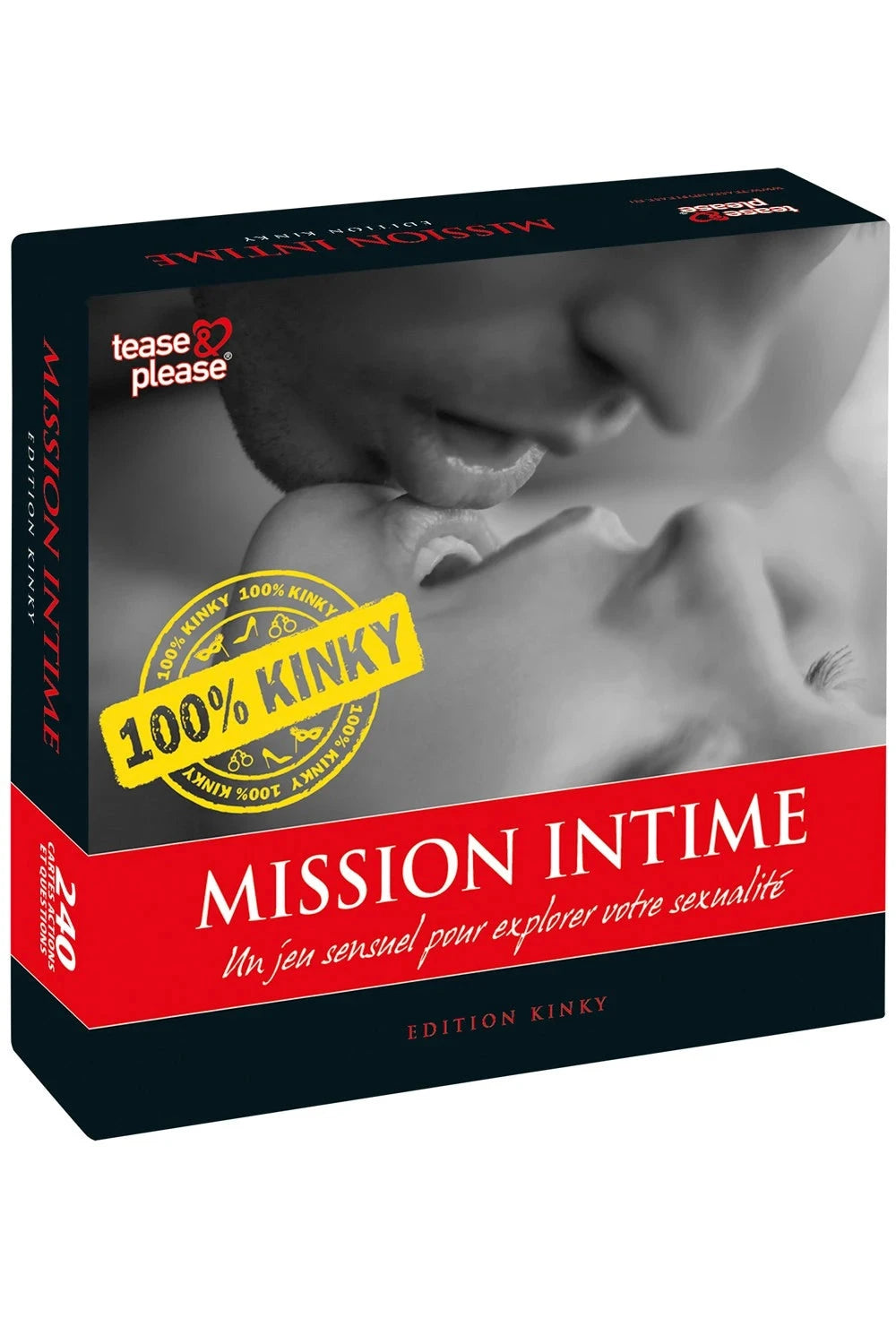 Jeu sensuel Mission Intime, exploration ludique de la sexualité, édition 100% kinky, 240 défis hot pour couples.