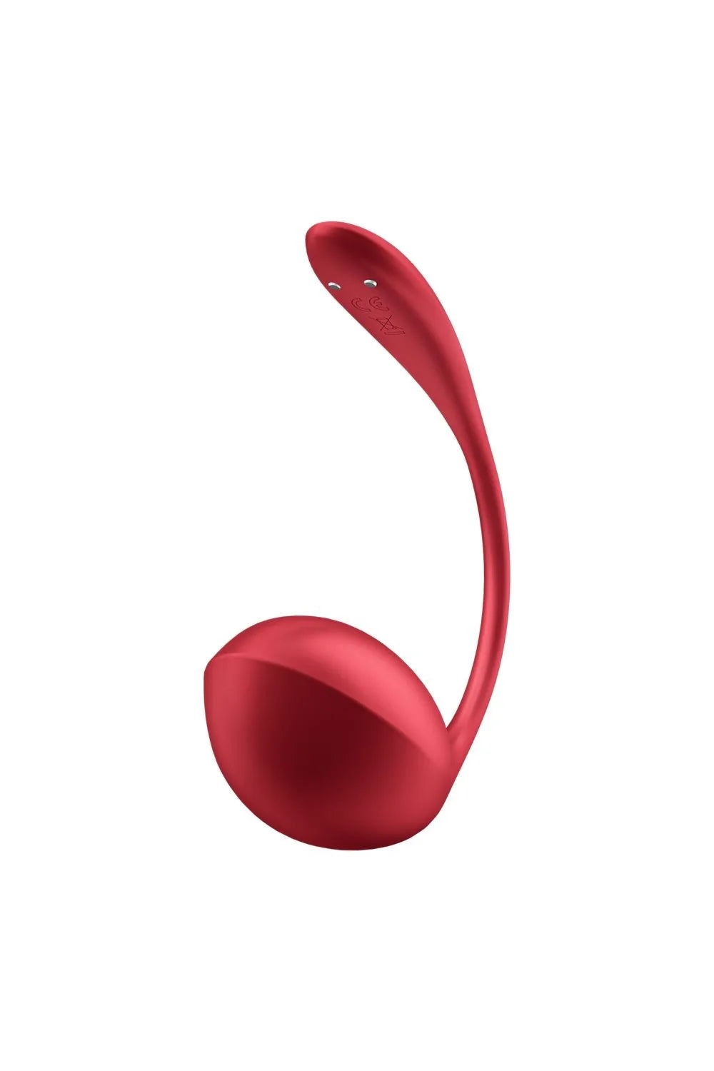 Vibromasseur à distance rouge en silicone, idéal pour des moments intimes excitants.