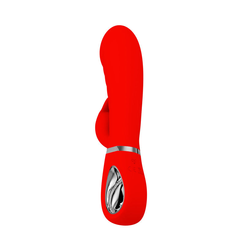 Prescott, vibromasseur rabbit point-G silicone super soft rouge