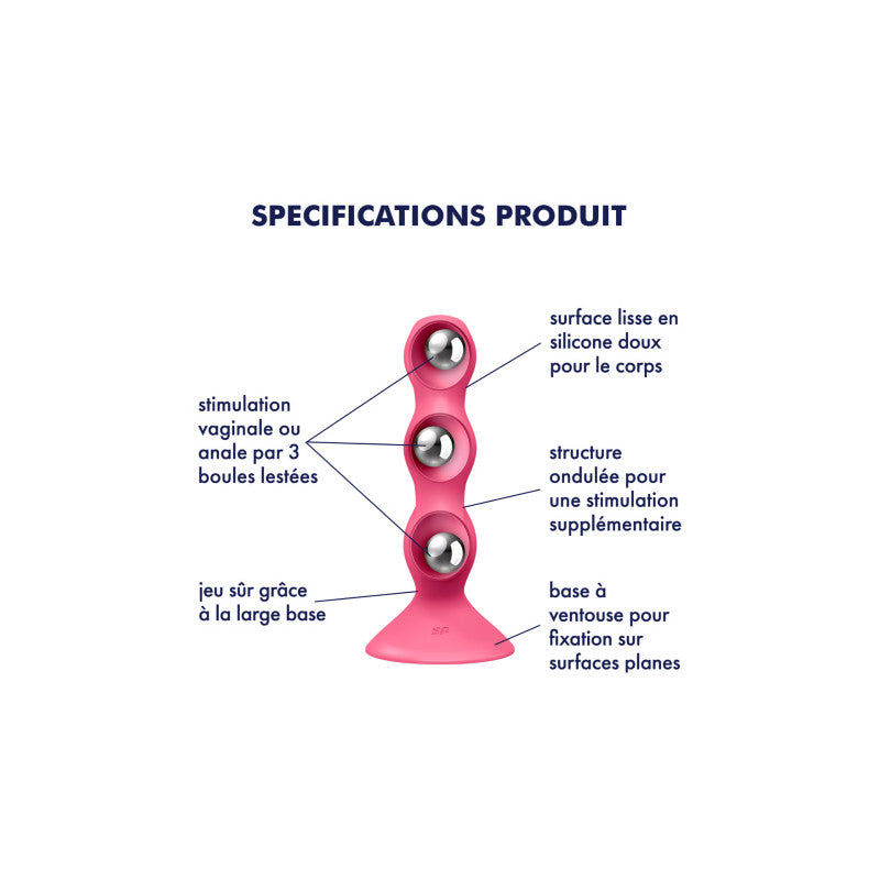 Satisfyer Triple Ball-R - Gode à boules lestées