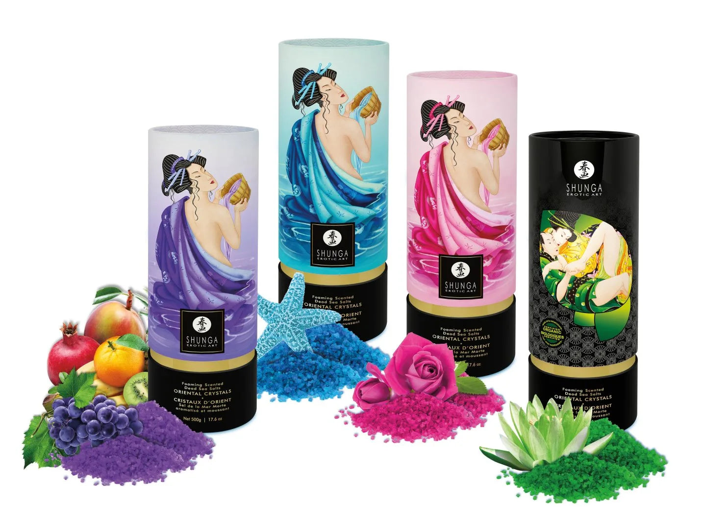 Shunga Sel de la mer morte aromatisé et moussant 500 gr
