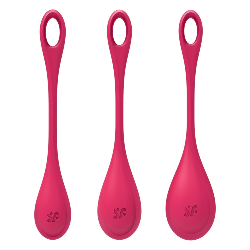 Set de 3 boules de geisha rouge Yoni Power 1 Satisfyer