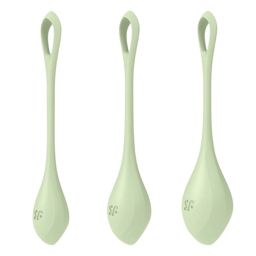 Set de 3 boules de geisha vert pastel Yoni Power 2 Satisfyer