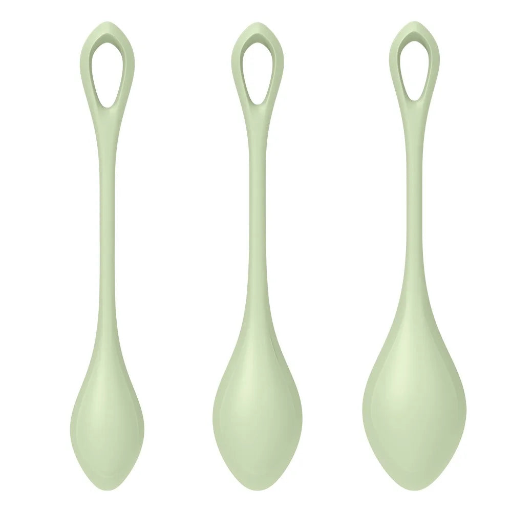 Set de 3 boules de geisha vert pastel Yoni Power 2 Satisfyer