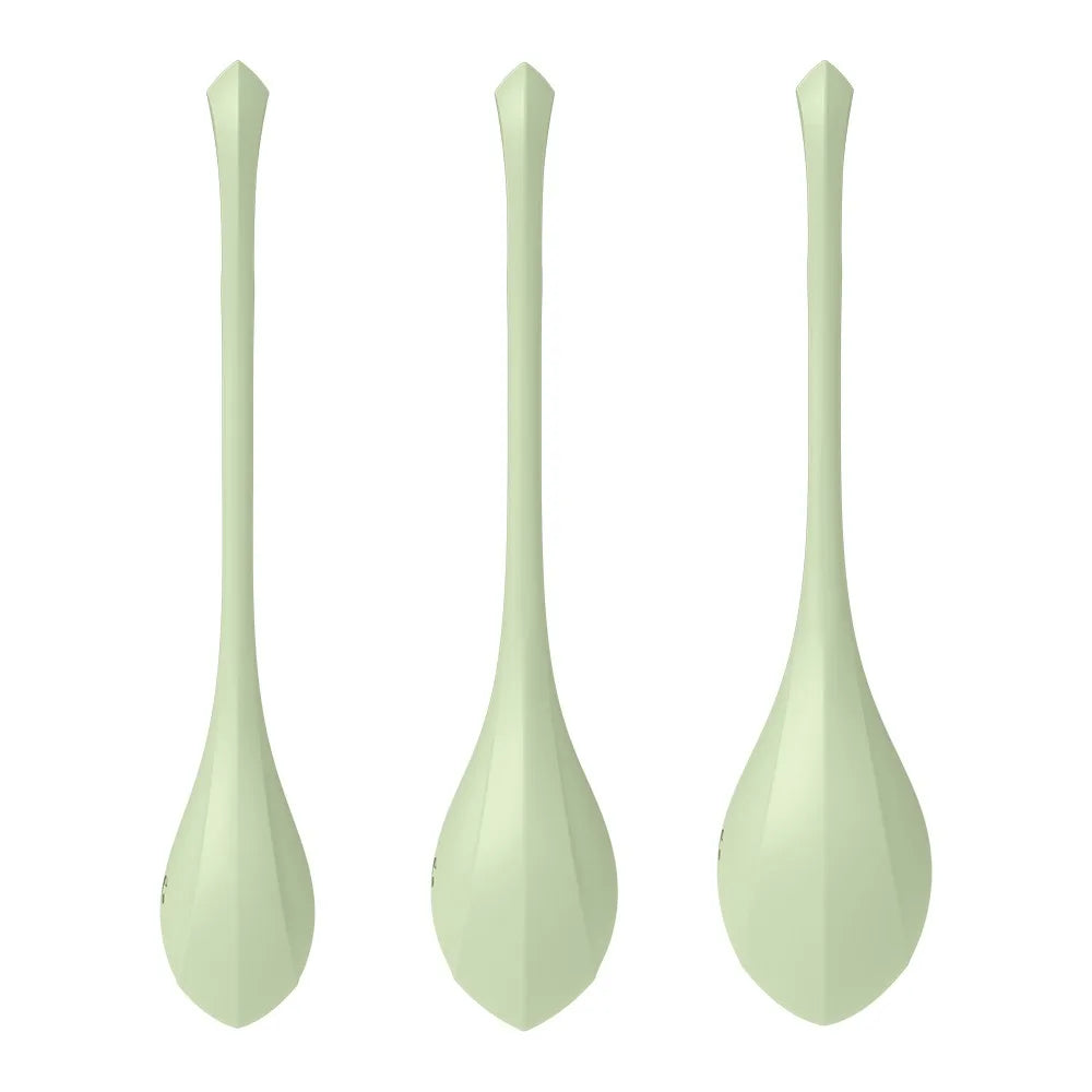 Set de 3 boules de geisha vert pastel Yoni Power 2 Satisfyer