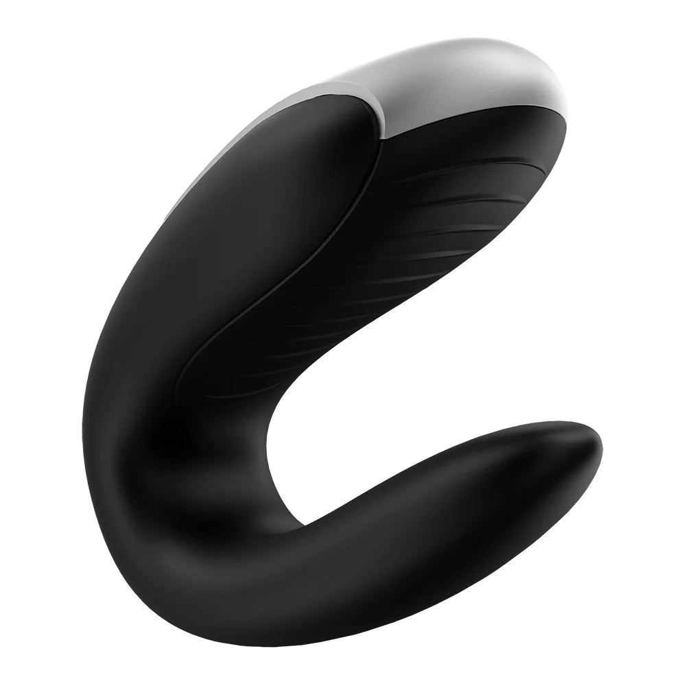 Sextoy de couple vibrant USB connecté Double Fun noir