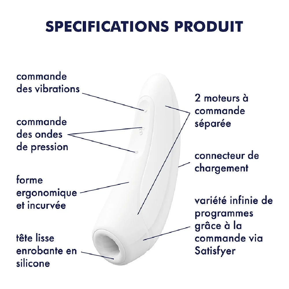 Stimulateur clitoridien connecté Curvy 1+ Satisfyer