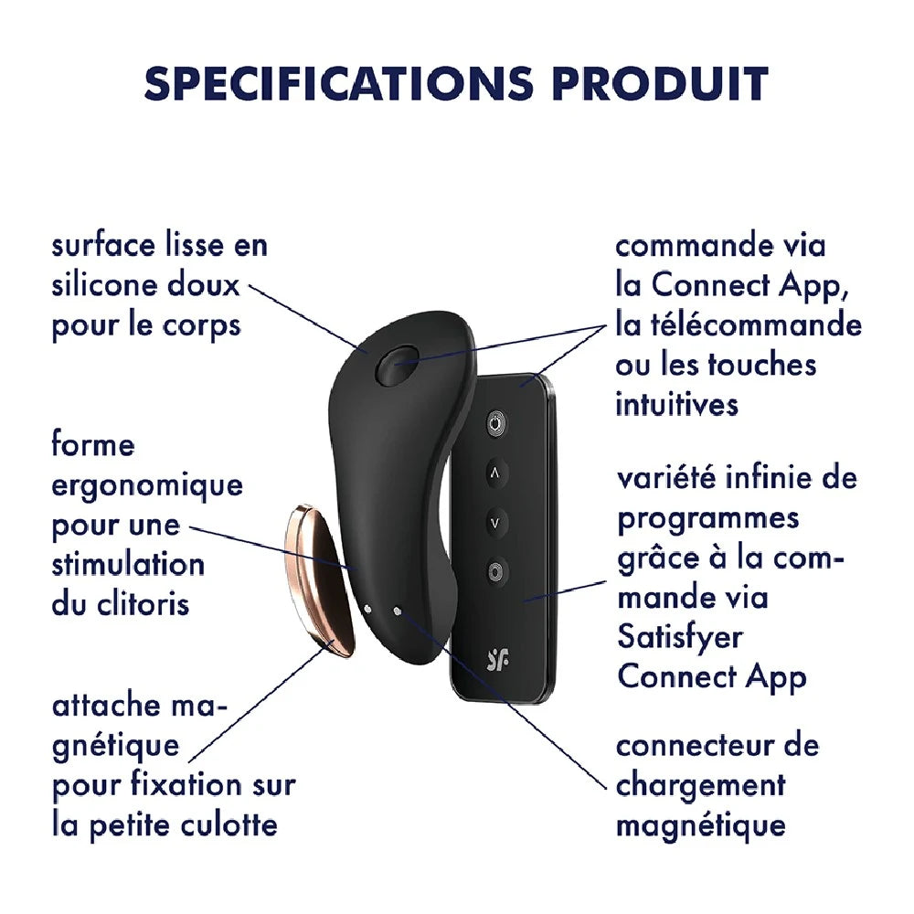 Stimulateur clitoridien connecté USB avec télécommande Little Secret Satisfyer