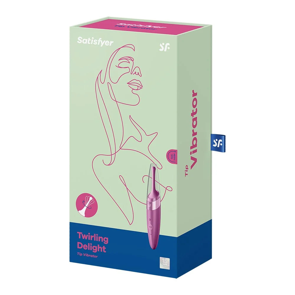 Stimulateur multi zone de voyage USB rose berry Twirling Delight Satisfyer