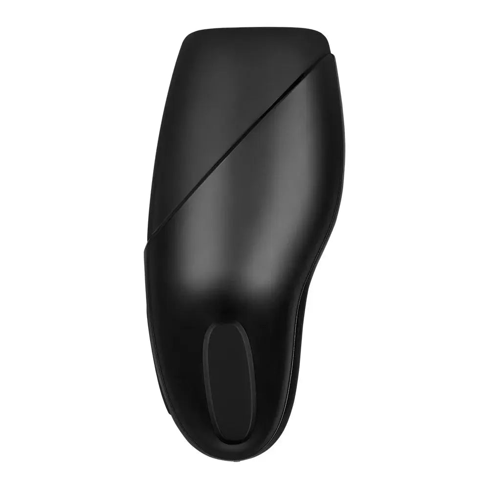 Stimulateur masculin vibratoire noir élégant et ergonomique pour plaisir intense et discret.