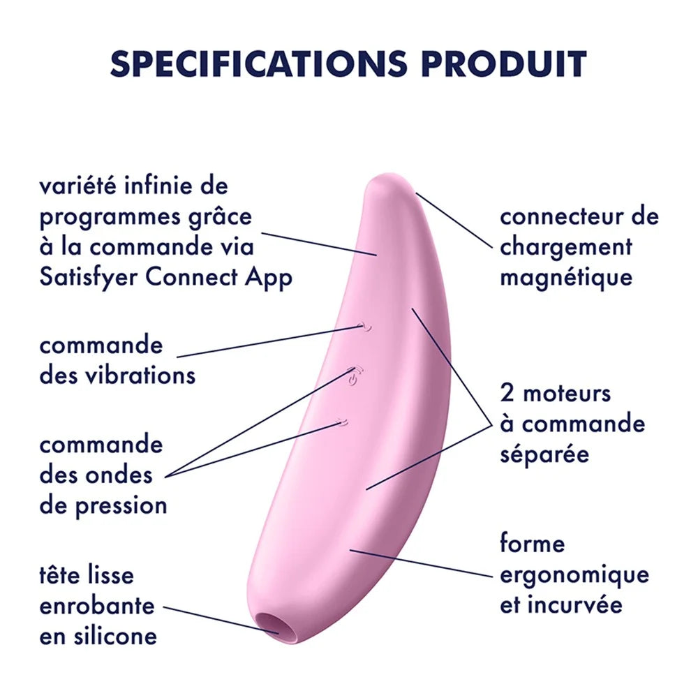 Stimulateur clitoridien connecté Curvy 1+ Satisfyer