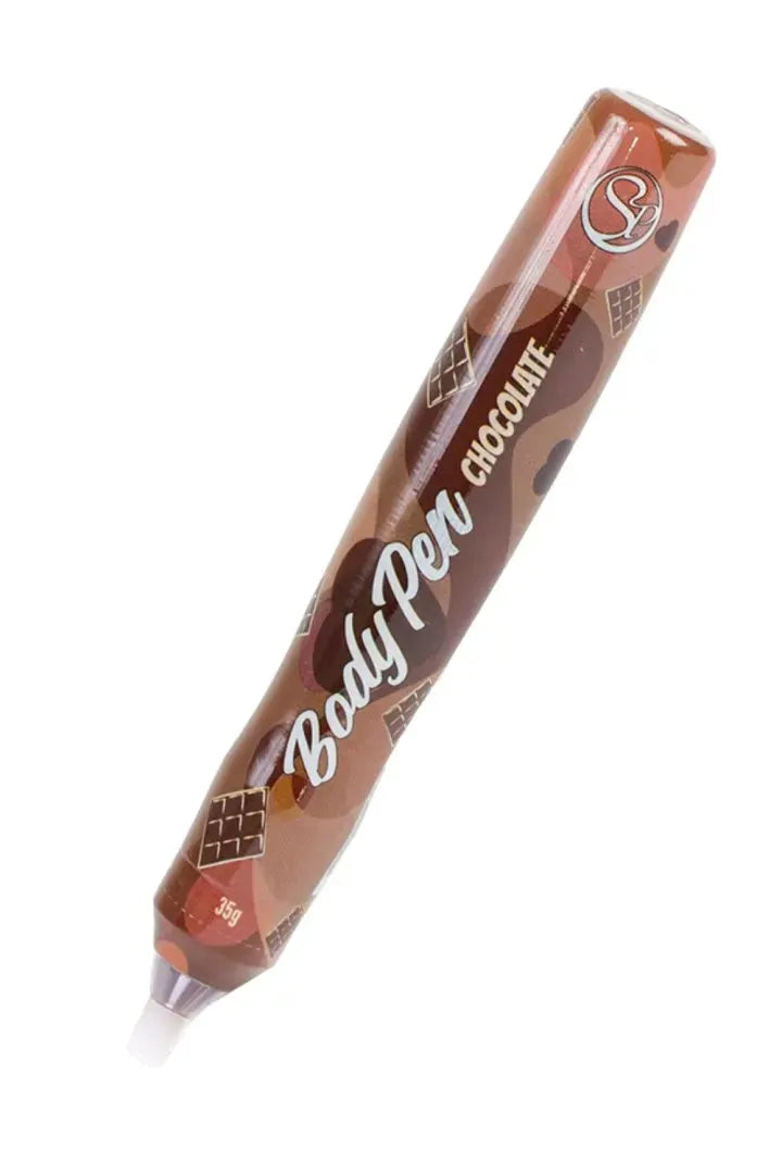 Stylo corporel chocolat pour moments intimes gourmands, dessinez sur la peau pour des jeux sensuels et savoureux.