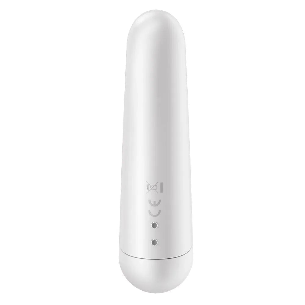Vibromasseur blanc USB compact, design ergonomique pour plaisir discret et puissant.