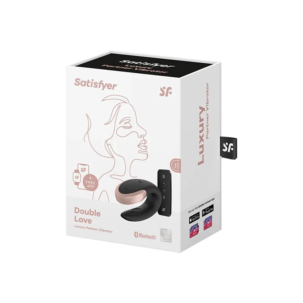 Vibromasseur connecté pour couple avec télécommande, design noir élégant, idéal pour une intimité innovante et partagée.