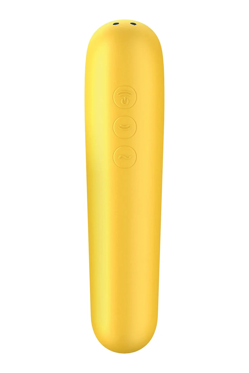 Vibromasseur et stimulateur clitoridien jaune Dual Love